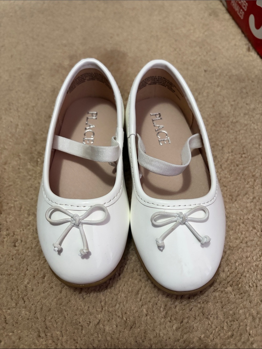 The Children's Place White Girls' Mary Jane Dress Shoes with Bow Accent